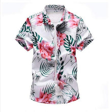 Load image into Gallery viewer, Shirt Men 2019 Summer New Short Sleeve Hawaiian Shirt Mens Casual Button Down Dress Shirts for Holiday Chemise 7XL - UK Fashion Market
