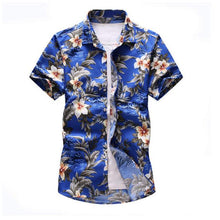 Load image into Gallery viewer, Shirt Men 2019 Summer New Short Sleeve Hawaiian Shirt Mens Casual Button Down Dress Shirts for Holiday Chemise 7XL - UK Fashion Market
