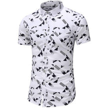 Load image into Gallery viewer, Shirt Men 2019 Summer New Short Sleeve Hawaiian Shirt Mens Casual Button Down Dress Shirts for Holiday Chemise 7XL - UK Fashion Market

