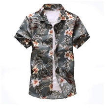 Load image into Gallery viewer, Shirt Men 2019 Summer New Short Sleeve Hawaiian Shirt Mens Casual Button Down Dress Shirts for Holiday Chemise 7XL - UK Fashion Market
