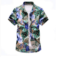Load image into Gallery viewer, Shirt Men 2019 Summer New Short Sleeve Hawaiian Shirt Mens Casual Button Down Dress Shirts for Holiday Chemise 7XL - UK Fashion Market

