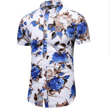 Load image into Gallery viewer, Shirt Men 2019 Summer New Short Sleeve Hawaiian Shirt Mens Casual Button Down Dress Shirts for Holiday Chemise 7XL - UK Fashion Market
