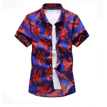 Load image into Gallery viewer, Shirt Men 2019 Summer New Short Sleeve Hawaiian Shirt Mens Casual Button Down Dress Shirts for Holiday Chemise 7XL - UK Fashion Market
