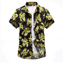 Load image into Gallery viewer, Shirt Men 2019 Summer New Short Sleeve Hawaiian Shirt Mens Casual Button Down Dress Shirts for Holiday Chemise 7XL - UK Fashion Market
