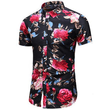 Load image into Gallery viewer, Shirt Men 2019 Summer New Short Sleeve Hawaiian Shirt Mens Casual Button Down Dress Shirts for Holiday Chemise 7XL - UK Fashion Market
