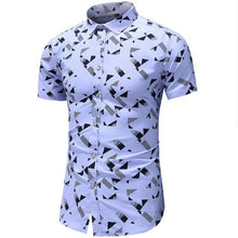 Load image into Gallery viewer, Shirt Men 2019 Summer New Short Sleeve Hawaiian Shirt Mens Casual Button Down Dress Shirts for Holiday Chemise 7XL - UK Fashion Market
