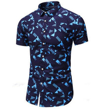 Load image into Gallery viewer, Shirt Men 2019 Summer New Short Sleeve Hawaiian Shirt Mens Casual Button Down Dress Shirts for Holiday Chemise 7XL - UK Fashion Market
