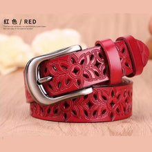 Load image into Gallery viewer, Genuine Leather Belts for Women Second Layer Cowskin Woman Belt Vintage Pin Buckle Strap Jeans - UK Fashion Market
