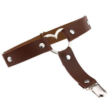 Load image into Gallery viewer, Women Nice Sexy Punk Goth Heart PU Leather Elastic Garter Belt Leg Thigh Ring Clothing Accessory Spring Summer Leg Suspender - UK Fashion Market
