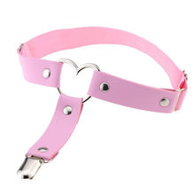 Load image into Gallery viewer, Women Nice Sexy Punk Goth Heart PU Leather Elastic Garter Belt Leg Thigh Ring Clothing Accessory Spring Summer Leg Suspender - UK Fashion Market
