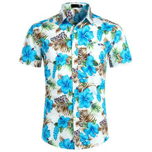Load image into Gallery viewer, Hawaiian Shirts Mens Tropical Pink Floral Beach Shirt Summer Short Sleeve Vacation Clothing Casual Hawaii Shirt Men USA Size XXL - UK Fashion Market
