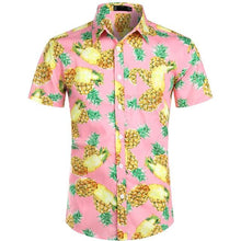 Load image into Gallery viewer, Hawaiian Shirts Mens Tropical Pink Floral Beach Shirt Summer Short Sleeve Vacation Clothing Casual Hawaii Shirt Men USA Size XXL - UK Fashion Market
