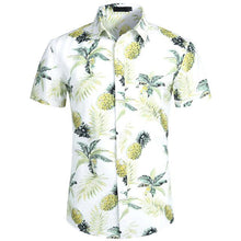 Load image into Gallery viewer, Hawaiian Shirts Mens Tropical Pink Floral Beach Shirt Summer Short Sleeve Vacation Clothing Casual Hawaii Shirt Men USA Size XXL - UK Fashion Market

