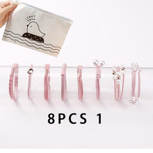 Load image into Gallery viewer, 8/12/16/20/25Pcs New Women Girls Basic Knot Pearls Elastic Hair Bands Scrunchies Ponytail Holder Headbands Hair Accessories Set - UK Fashion Market
