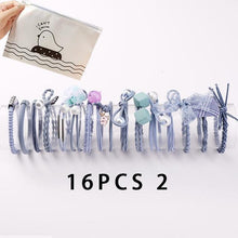 Load image into Gallery viewer, 8/12/16/20/25Pcs New Women Girls Basic Knot Pearls Elastic Hair Bands Scrunchies Ponytail Holder Headbands Hair Accessories Set - UK Fashion Market
