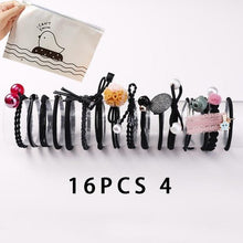 Load image into Gallery viewer, 8/12/16/20/25Pcs New Women Girls Basic Knot Pearls Elastic Hair Bands Scrunchies Ponytail Holder Headbands Hair Accessories Set - UK Fashion Market
