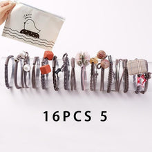 Load image into Gallery viewer, 8/12/16/20/25Pcs New Women Girls Basic Knot Pearls Elastic Hair Bands Scrunchies Ponytail Holder Headbands Hair Accessories Set - UK Fashion Market
