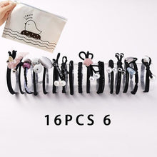 Load image into Gallery viewer, 8/12/16/20/25Pcs New Women Girls Basic Knot Pearls Elastic Hair Bands Scrunchies Ponytail Holder Headbands Hair Accessories Set - UK Fashion Market
