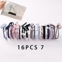 Load image into Gallery viewer, 8/12/16/20/25Pcs New Women Girls Basic Knot Pearls Elastic Hair Bands Scrunchies Ponytail Holder Headbands Hair Accessories Set - UK Fashion Market
