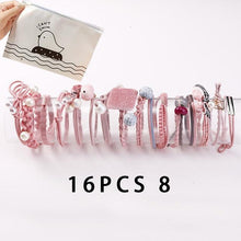 Load image into Gallery viewer, 8/12/16/20/25Pcs New Women Girls Basic Knot Pearls Elastic Hair Bands Scrunchies Ponytail Holder Headbands Hair Accessories Set - UK Fashion Market
