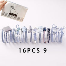 Load image into Gallery viewer, 8/12/16/20/25Pcs New Women Girls Basic Knot Pearls Elastic Hair Bands Scrunchies Ponytail Holder Headbands Hair Accessories Set - UK Fashion Market
