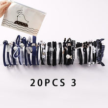 Load image into Gallery viewer, 8/12/16/20/25Pcs New Women Girls Basic Knot Pearls Elastic Hair Bands Scrunchies Ponytail Holder Headbands Hair Accessories Set - UK Fashion Market
