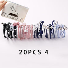 Load image into Gallery viewer, 8/12/16/20/25Pcs New Women Girls Basic Knot Pearls Elastic Hair Bands Scrunchies Ponytail Holder Headbands Hair Accessories Set - UK Fashion Market
