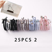 Load image into Gallery viewer, 8/12/16/20/25Pcs New Women Girls Basic Knot Pearls Elastic Hair Bands Scrunchies Ponytail Holder Headbands Hair Accessories Set - UK Fashion Market
