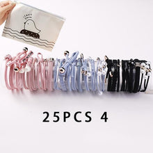 Load image into Gallery viewer, 8/12/16/20/25Pcs New Women Girls Basic Knot Pearls Elastic Hair Bands Scrunchies Ponytail Holder Headbands Hair Accessories Set - UK Fashion Market
