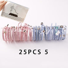 Load image into Gallery viewer, 8/12/16/20/25Pcs New Women Girls Basic Knot Pearls Elastic Hair Bands Scrunchies Ponytail Holder Headbands Hair Accessories Set - UK Fashion Market
