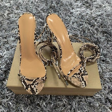Load image into Gallery viewer, Summer Women Sandals Super High 11CM Thin Heels Cross Strap Sandals Shoes Woman Ladies Open Toe High Heels Dress Party Shoes - UK Fashion Market
