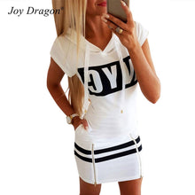 Load image into Gallery viewer, Women Dresses Summer 2020 Vetement Femme Vestidos Casuales Vestido Mujer Sukienka Mini Hooded Robe Ete Moda Feminina Club Wear - UK Fashion Market
