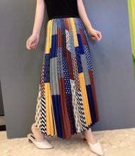 Load image into Gallery viewer, Cartoon Pleated Summer Skirts Womens 2020 New Fashion Print High Waist Elastic Long Skirt for Women Faldas Mid-Calf High Street - UK Fashion Market

