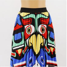 Load image into Gallery viewer, Cartoon Pleated Summer Skirts Womens 2020 New Fashion Print High Waist Elastic Long Skirt for Women Faldas Mid-Calf High Street - UK Fashion Market
