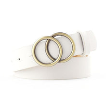Load image into Gallery viewer, Best YBT Women Belt Imitation leather Alloy Pin Buckle Belt New Double Circle Button Belt Leisure Jeans Fashion Dress Women Belt - UK Fashion Market
