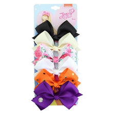 Load image into Gallery viewer, 6 Pieces/Set JoJo Bows Jojo Siwa Rainbow Printed Knot Ribbon Bow For Girls Handmade Boutique Hair Clip Children Hair Accessories - UK Fashion Market

