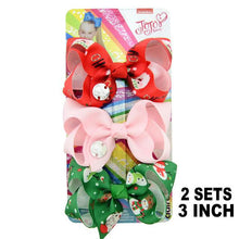 Load image into Gallery viewer, 6 Pieces/Set JoJo Bows Jojo Siwa Rainbow Printed Knot Ribbon Bow For Girls Handmade Boutique Hair Clip Children Hair Accessories - UK Fashion Market
