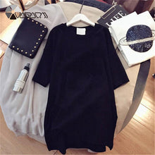 Load image into Gallery viewer, Dress 2020 Summer Women Dresses Minnie Cartoon Print Casual Loose Black White Mini Women Clothing Big Size Dress Femme - UK Fashion Market
