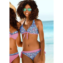 Load image into Gallery viewer, Swim Suit For Women Sexy Bikinis Push Up Swimwear Backless Bathing Suit Brazilian Split Swimsuit Flower Beach Wear Biquinis Set - UK Fashion Market

