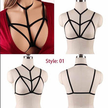 Load image into Gallery viewer, Body Harness Bra For  Women Fetish Chest Bondage Lingerie Erotic Cage Bra Gothic Garter Belt - UK Fashion Market
