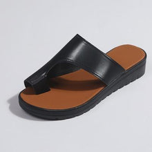 Load image into Gallery viewer, Women PU Leather Shoes Comfy Platform Flat Sole Ladies Casual Soft Big Toe Foot Correction Sandal Orthopedic Bunion Corrector - UK Fashion Market

