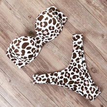 Load image into Gallery viewer, RUUHEE Bikini Swimwear Women Swimsuit 2020 Leopard Brazilian Bikini Set Push Up Bathing Suit Female Summer Beach Wear Biquini - UK Fashion Market
