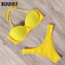 Load image into Gallery viewer, RUUHEE Bikini Swimwear Women Swimsuit 2020 Leopard Brazilian Bikini Set Push Up Bathing Suit Female Summer Beach Wear Biquini - UK Fashion Market
