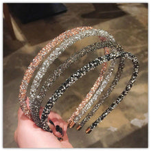 Load image into Gallery viewer, New Fashion Flash Drill With Teeth Narrow Side Thin Women's Hair Band Bezel Turban Headband Girls Non-slip Hair Accessories - UK Fashion Market
