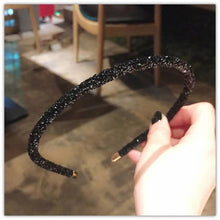 Load image into Gallery viewer, New Fashion Flash Drill With Teeth Narrow Side Thin Women's Hair Band Bezel Turban Headband Girls Non-slip Hair Accessories - UK Fashion Market
