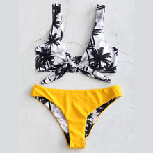 Load image into Gallery viewer, Sunflower Printed Bikini Set Sexy  Swimwear Women 2020 Mujer Push Up Padded Biquini Bathers Bandage Bathing Suit Swimsuit Bikini - UK Fashion Market
