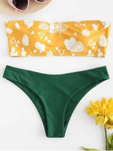 Load image into Gallery viewer, Sunflower Printed Bikini Set Sexy  Swimwear Women 2020 Mujer Push Up Padded Biquini Bathers Bandage Bathing Suit Swimsuit Bikini - UK Fashion Market
