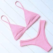 Load image into Gallery viewer, OMKAGI Brand Swimwear Women Swimsuit Sexy Push Up Micro Bikinis Set Swimming Bathing Suit Beachwear Summer Brazilian Bikini 2019 - UK Fashion Market
