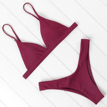 Load image into Gallery viewer, OMKAGI Brand Swimwear Women Swimsuit Sexy Push Up Micro Bikinis Set Swimming Bathing Suit Beachwear Summer Brazilian Bikini 2019 - UK Fashion Market
