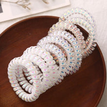 Load image into Gallery viewer, NEW Shining Colorful Women's Scrunchies Telephone Wire Line Hair Rubber Bands Elastic Hairbands Rope for girls Hair Accessories - UK Fashion Market
